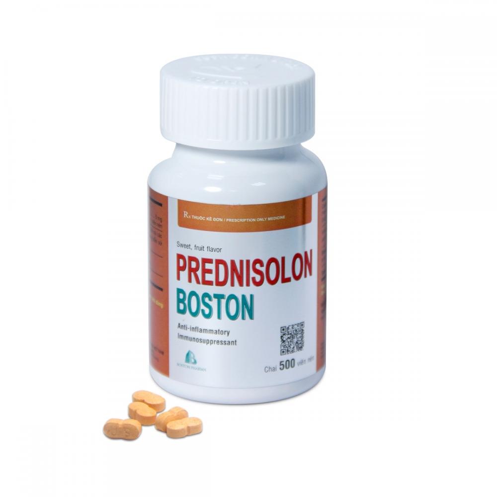 Prednisolon Boston (500 viên mùi cam)
