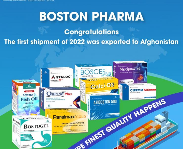 CONGRATULATIONS TO BOSTON PHARMA ON COMPLETING THE FIRST EXPORT SHIPMENT IN 2022