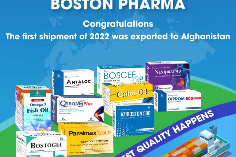 Congratulations to Boston Pharma on completing the first export shipment in 2022
