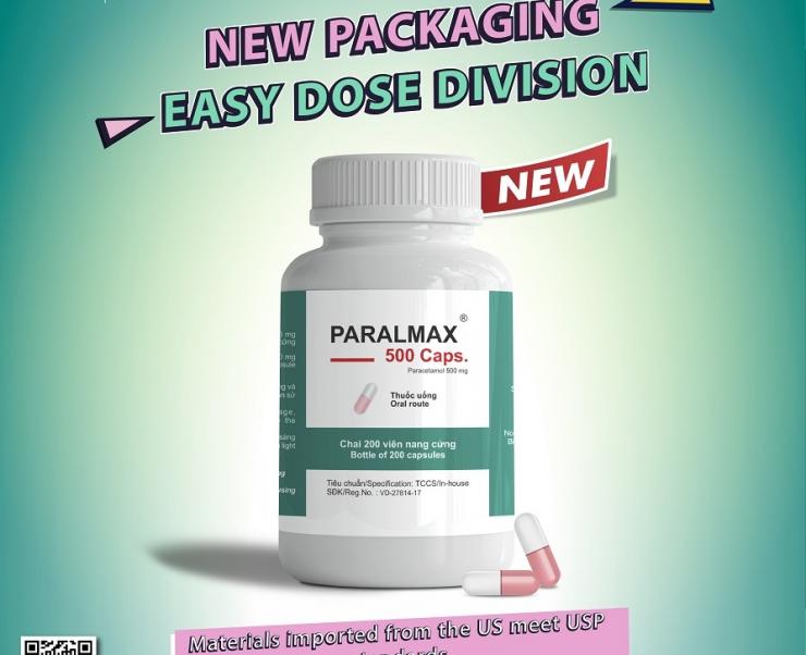 Paralmax 500 caps - New packaging - More convenient