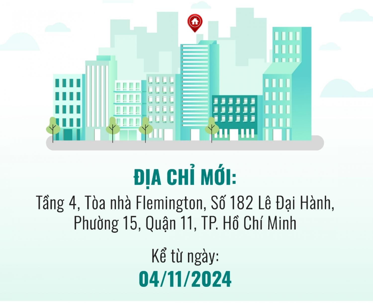 THÔNG BÁO CHUYỂN VĂN PHÒNG ĐẠI DIỆN TẠI TP. HỒ CHÍ MINH